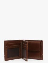 Chequehouder Met Portemonnee Leder Maverick Bruin rough gear MAVRG004-vue-porte